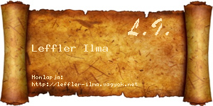 Leffler Ilma névjegykártya